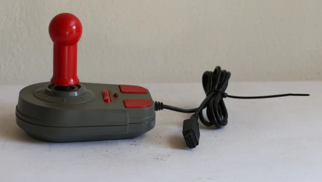 Manette Joystick Vintage Pour Atari, Amiga, Amstrad - Noir - Fonctionnelle Mais Non Testée, Parfaite Pour Les Collectionneurs !
