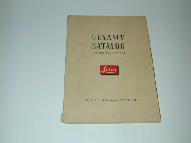 LEITZ LEICA GESAMT KATALOG 1954 catalogue en allemand photo photographie