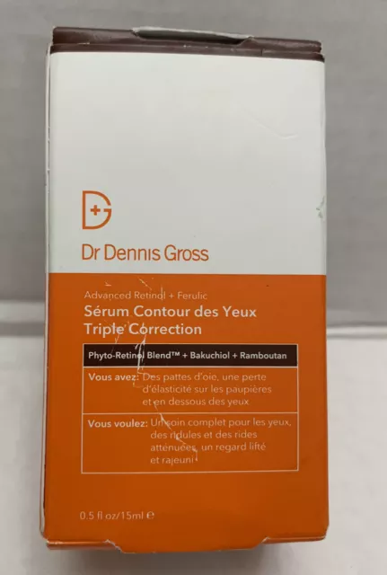 Dr Dennis Gross Advanced Retinol+Ferulic Triple Correction Eye Serum, 0.5oz/15ml