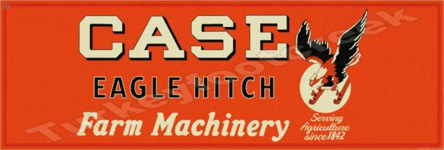 Case Eagle Hitch Farm Machinery 6" x 18" Metal Sign