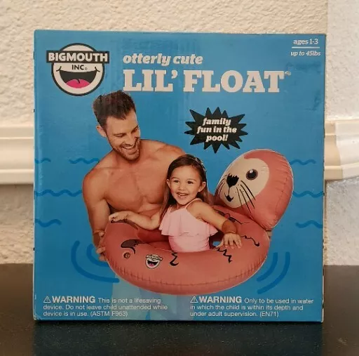 Bigmouth Inc Otterly Cute Lil Otter Float Pool Float Up To 45 LBS NIB Ages 1-3