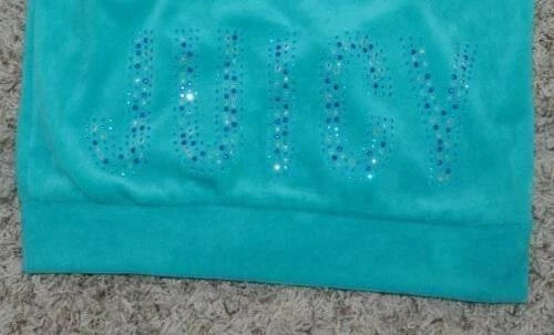 Girls Jacket Hooded Juicy Couture Green Velour Long Sleeve Zip Up-size 7/8 5