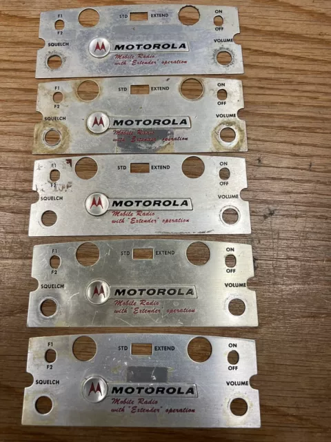 Motorola MOTRAC, MOCOM-70 Used Control Head Escutcheon Faceplate 2 frequency