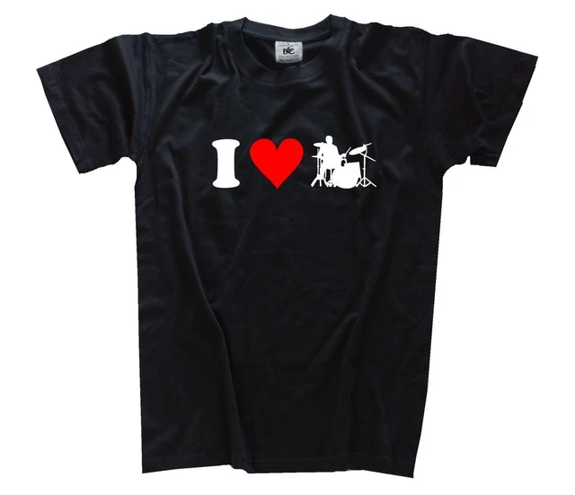 Io Amore Batterista Percussioni Batteria T-Shirt S-XXXL