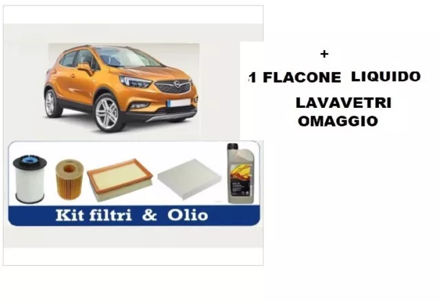 Kit Tagliando Opel Mokka X 1.6 Cdti 110Cv 136Cv 2016> 5L Litri Lt Olio Opel 5W30