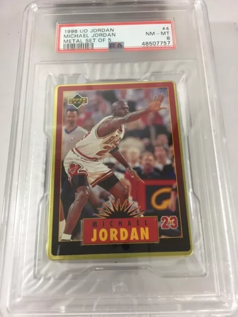 Michael Jordan Upper Deck 1996 #4 PSA 8 Pop 4 Chicago Bulls Métal Échange Carte