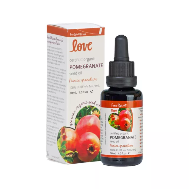 New Free Spirit Love Oils Organic Pomegranate Seed Oil 30ml