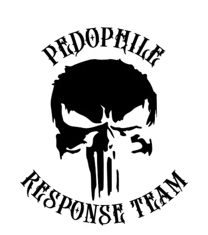 Pedophile Response Team Punisher Premium Vinyl Decal Tool Box Bumper Hard Hat