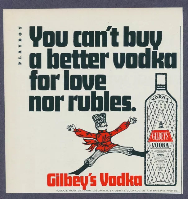 Gilbey’s Vodka Vintage Magazine Advertisement May 1969