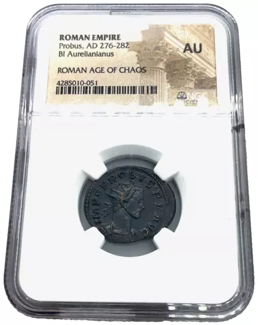 Roman Empire PROBUS, AD 276-282 BI Aurelianianus Roman Age Of Chaos NGC AU.