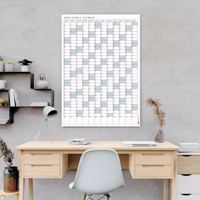 BLUE 2024 WALL Calendar, 2024 Wall Planner, 2024 Year Planner 50x70
