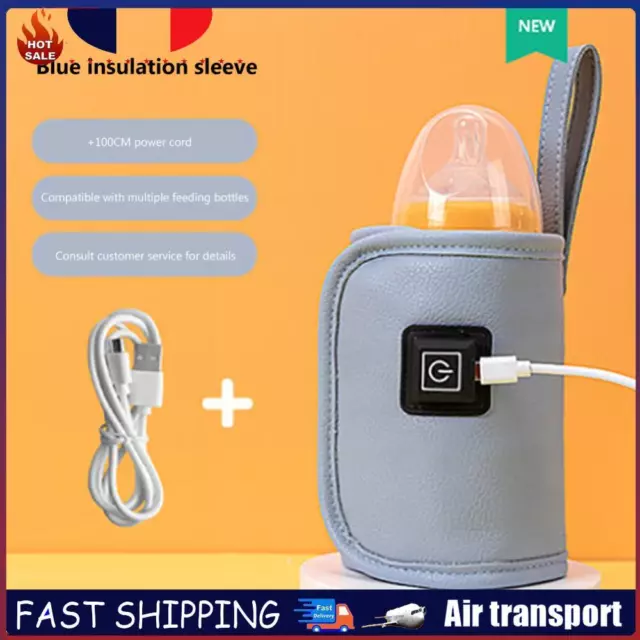 USB Baby Bottle Heater Kids Gifts Infant Nursing Cups Insulation Sleeve (Blue) F
