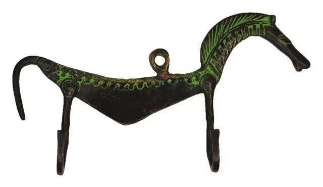 Horse Shape Antique Victorian Style Handmade Brass Cloth Towel Wall Hanger Hook
