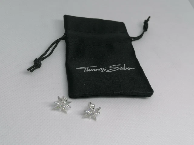 Thomas Sabo Orecchini Donna a Bottone con Classico Pavé di Zirconi in Argento 925 Placcato Oro H1820-416-14