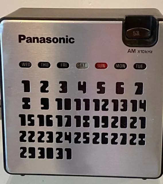 Space Age-Panasonic R-77 Am Calendrier Radio 1970'