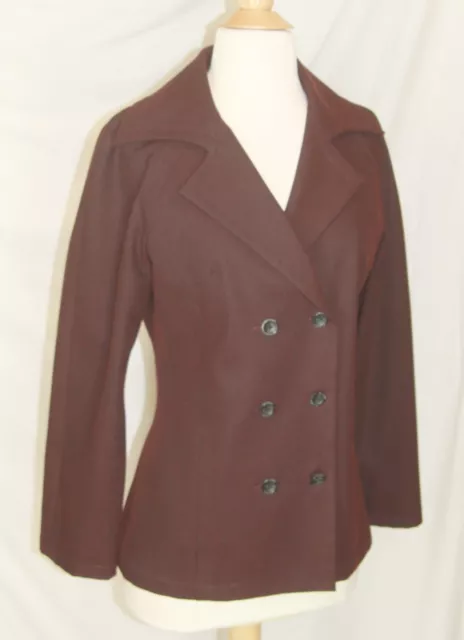 St. John Blazer Jacket Size 6 burgundy heather woven raglan buttery soft