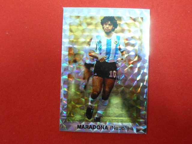 Figurine Panini 1984/85 N°203 Diego Maradona (Naples) – Récupérée Avec Veline Reconstituée
