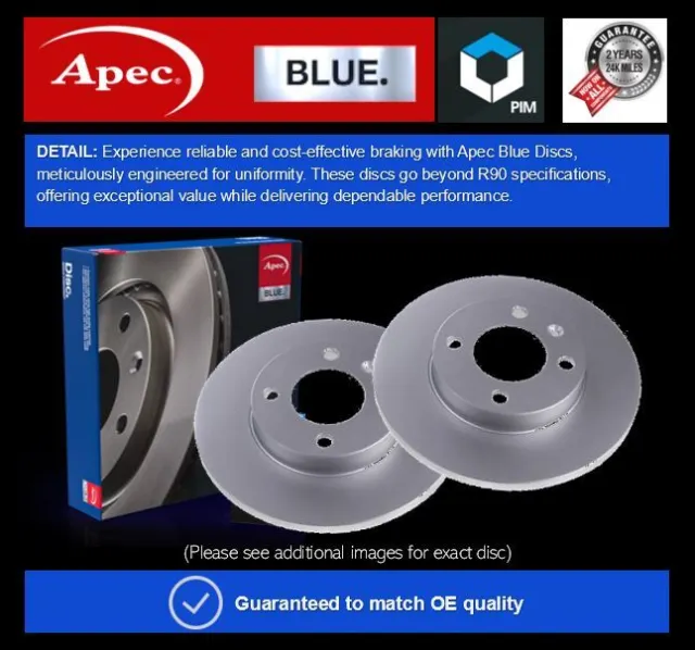 2x Brake Discs Pair Solid Rear 232mm SDK6064 Apec Blue Set 1J0615601 1J0615601N