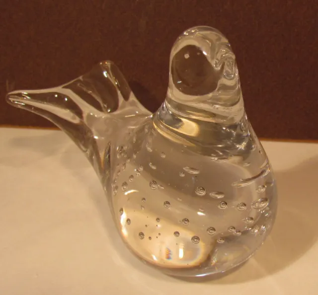 Towle By Leonard Controlled Bubble Crystal Bird
