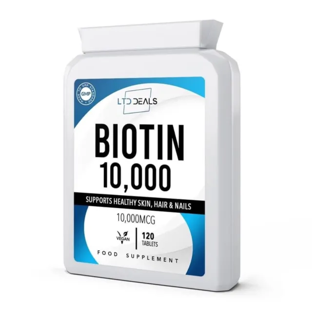 BIOTIN 10,000mcg Max Strength Healthy Hair Skin Nails Growth Vitamins B7 💊