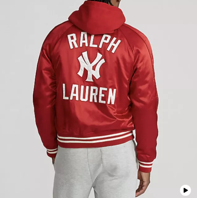 Polo Ralph Lauren NY Yankees Baseball Jacket Red Large L