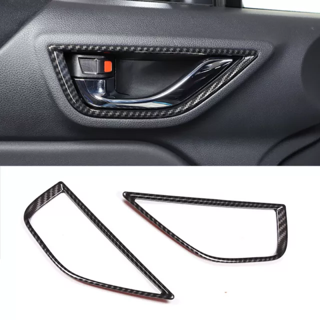 Carbon Fiber ABS Interior Door Handle Trim Cover Fit For Toyota GR86 Subaru BRZ