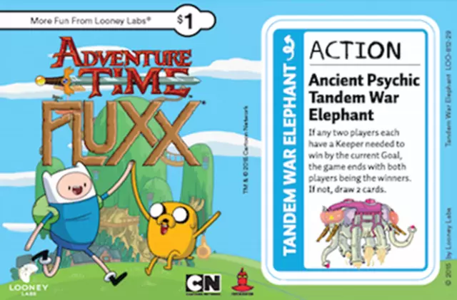 ADVENTURE TIME FLUXX Game Promo Ancient Psychic Tandem War Elephant