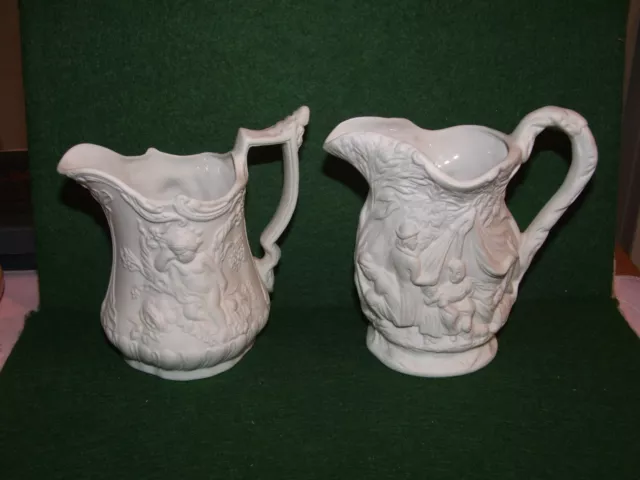 2 Portmeirion British Heritage Collection Small Jugs Parian Ware