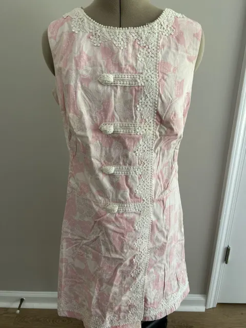 Rare Vintage 60s Lilly Pulitzer dress The Lilly Unique Tag Mod Dress Pink Floral