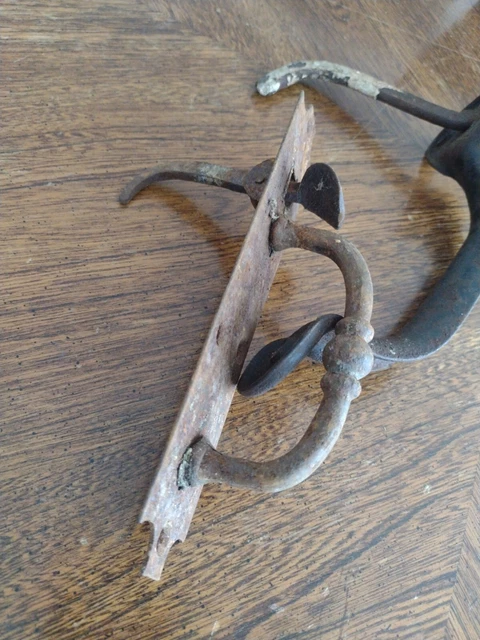 Lot of 2 Old Forged Barn Door Thumb Latch Handle Out Building Salvage Blacksmith