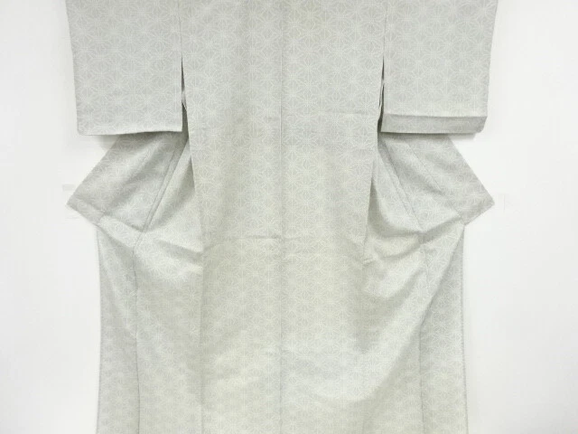 39950# Japanese Kimono / Antique Hitoe Kimono / Woven Asanoha