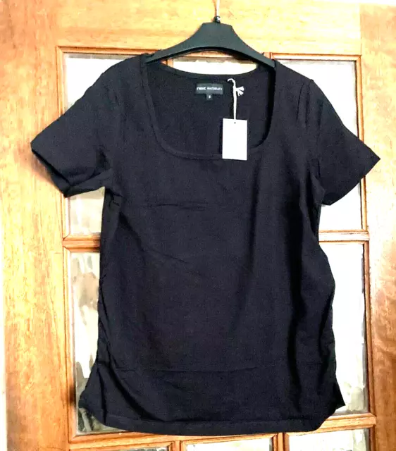 BNWT NEXT Plain EBONY BLOCK BLACK Short Sleeve COMFORTABLE MATERNITY T-SHIRT 8