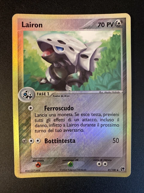 Pokemon Rare Holo Reverse Foil Lairon 41/100 Ferroscudo Ex Tempête De Sable
