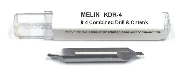 #4 Carbide Combined Drill & Countersink 60 Degree Melin KDR-4 17367