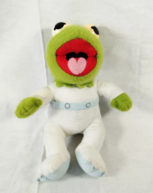 Vintage Muppet Babies Kermit The Frog Plush Hasbro Pampers Jim Henson 10"