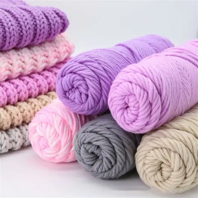 Hand Knitting 100g 8 Ply Thread Milk Cotton Yarn Woolen Yarn Chunky Crochet