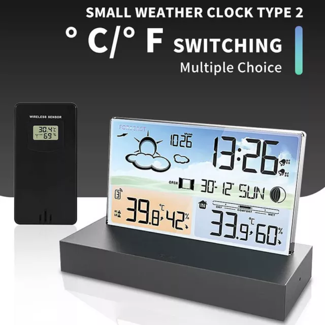 Funk Wetterstation mit Außensensor Farbdisplay/ Hygrometer Thermometer Barometer