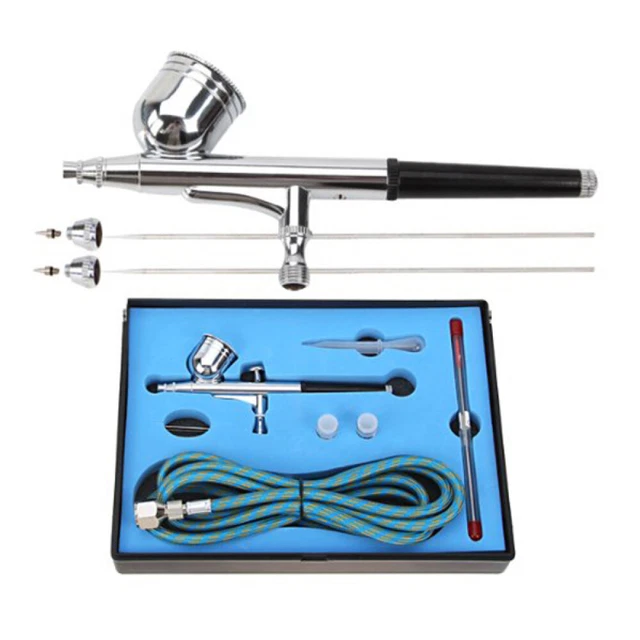 Airbrush-Kits Airbrush-Ausrüstung 0,2 + 0,3 + 0,5 mm 7-cm3-Airbrush-Set 130K
