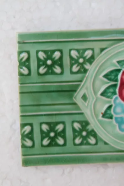Old Circa 1930 Vintage Artdeco Ceramic Tile Border Made In Japan NH4396 3