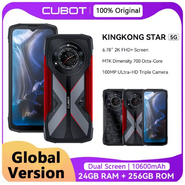 Cubot KingKong 9 IP68 Phone Dual Screen 120Hz 100MP 10600mAh 24GB+256GB NFC  GPS
