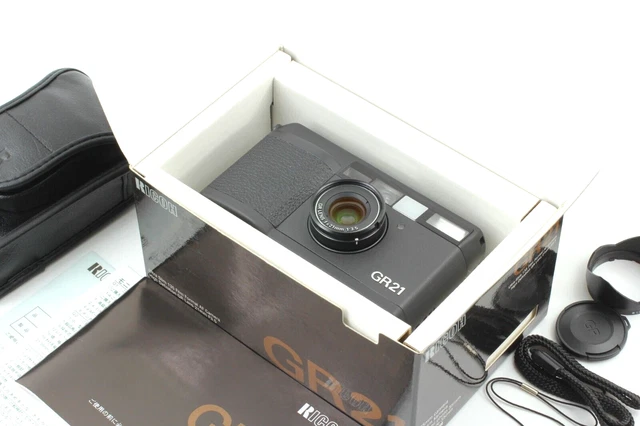 LCD Works [TOP MINT in Box Case] Ricoh GR21 35mm Point & Shoot Film Camera JAPAN