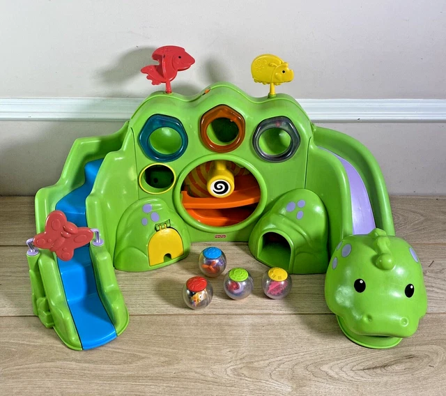 FISHER PRICE DROP and Roar Dinosaur RollaRounds Toys PeekaBoo Balls