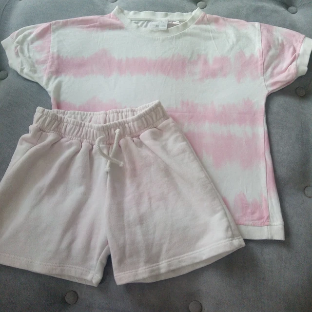 Girlls age 4 - 5 years summer outfit zara t - shirt shorts set spring summer.