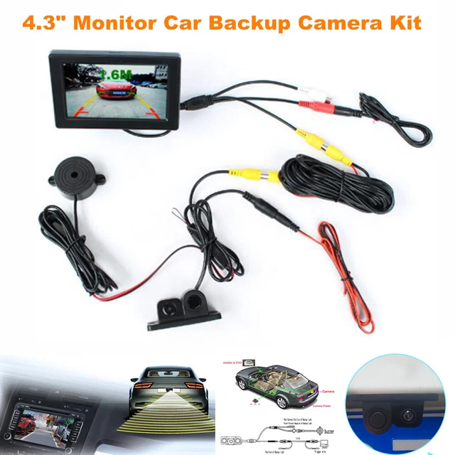 CAR BACKUP CAMERA Reversing Rear View Mirror Display 4.3" Monitor