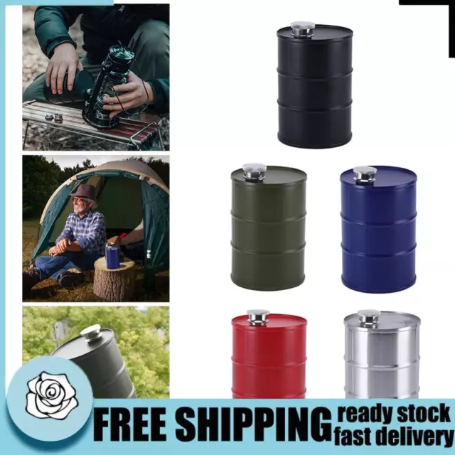 750ml Alcohol Flask Stainless Steel Liquor Flask Cylindrical for Outdoor Camping