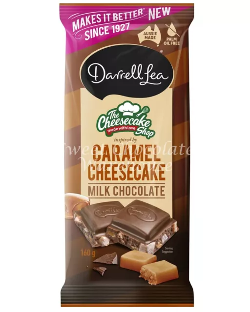 Darrell Lea Cheesecake Shop Caramel Cheesecake Milk Chocolate 160g