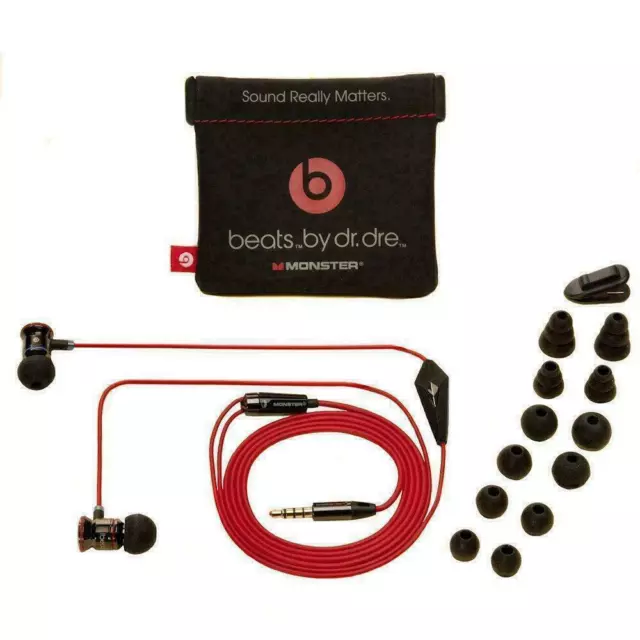 Genuine Black Monster Beats by Dr Dre iBeats In Ear Headphones for Iphone,Ipod