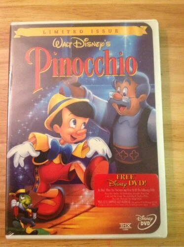 Pinocchio (DVD,1999,Limited Issue)NEW Authentic DISNEY RELEASE Buena Vista stamp