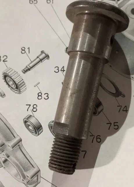 Moto Guzzi Ercole - Perno Per Ingranaggio Retromarcia - Nuovo Originale