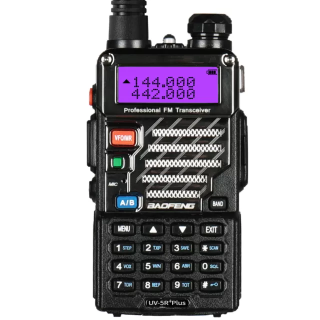 Baofeng UV-5R Plus Walkie-Talkie VHF UHF 5 WATT Handheld Hand-Funkgerät DE